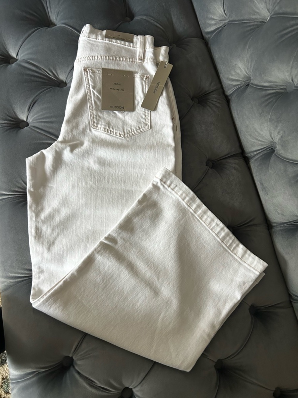 Hudson Jodie High Rise Loose Fit Wide Leg Jeans in White NEW!!!!!